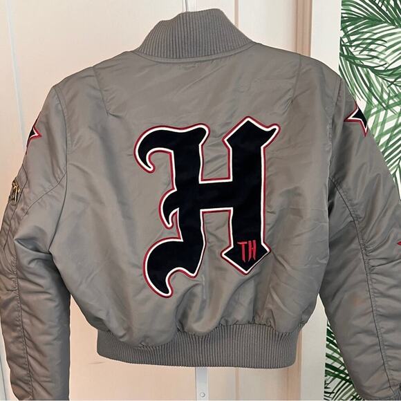 RARE Gigi Hadid x Tommy Hilfiger Women’s Gray Thermore Insulated Bomber Jacket - Picture 7 of 14